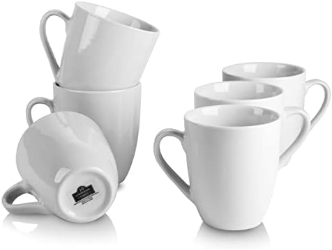 10 Strawberry Street Simply White 12 oz Mug, Set of 6