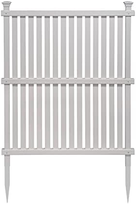 Enclo Wilmington Privacy Screen 2pk, White Vinyl DIY No Dig Kit | 45.5inH x 36.5inW, 2 Panels, ZP19008