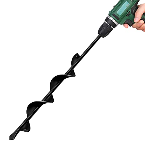 LONGRUN Auger Drill Bit for Planting-1.7"x15" Planting Auger, Garden Spiral Hole Drill Bulb Planter Tool for Planting, Bedding Plants, Flowers