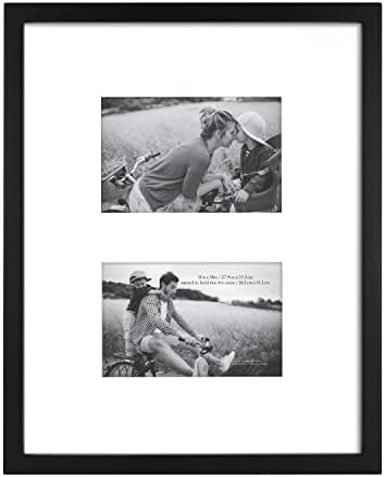 MCS East Village Picture Frame, 18x18 Matted to 12x12, Black, 2-Pack