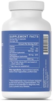 BodyBio Butyrate Calcium Magnesium - Postbiotic for Gut & Digestive Support | Gut Health, Digestive Support, Bloating, Gas & Constipation Relief, Leaky Gut Repair