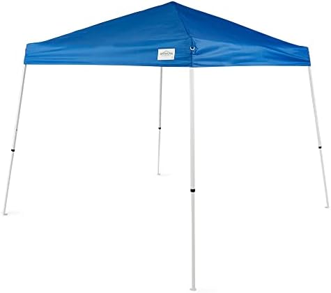 Caravan Canopy Pop-Up Tent V Series 2 12 x 12 ft Slanted Leg Instant Shade, Blue