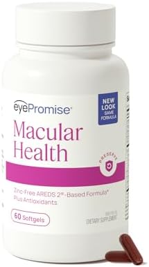 EyePromise Macular Health Eye Vitamins - 60 Softgels, 30-Day Supply | Zinc-Free Eye Health Supplements for Macular Support with Omega 3, Fish Oil