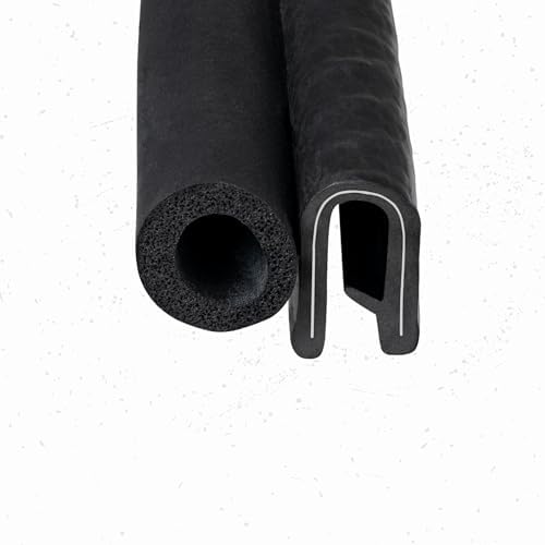 Trim Seal with Side Bulb, Bulb Diameter 3/8 Inch, Fits Edge 1/16 Inch - Length 25 Feet (7.65 Meters)