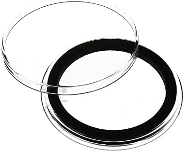 Air-Tite (20) 39mm Black Ring Coin Holder Capsules for 1oz Silver & Copper Rounds Casino Chips