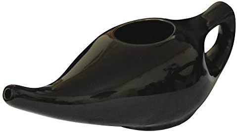 Leak Proof Durable Porcelain Ceramic Neti Pot Hold 230 Ml Water Comfortable Grip | Microwave and Dishwasher safe eco Friendly Natural Treatment for