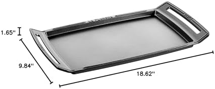 Staub Cast Iron 18.5 x 9.8-inch Plancha/Double Burner Griddle, Made in France