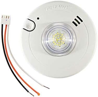 First Alert BRK 7020BSL Hardwired Hearing Impaired Smoke Detector with LED Strobe Light , white