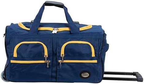 Rockland Rolling Duffel Bag, Black, 22"