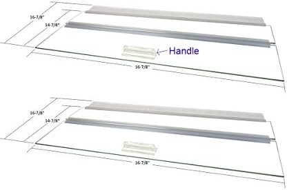Glass Canopy Two PIECE Set for 30 BR, 40 BR, 50, 65, 84 Gallon Tanks 36"x18" for Aquariums with A Center Brace, AM33618