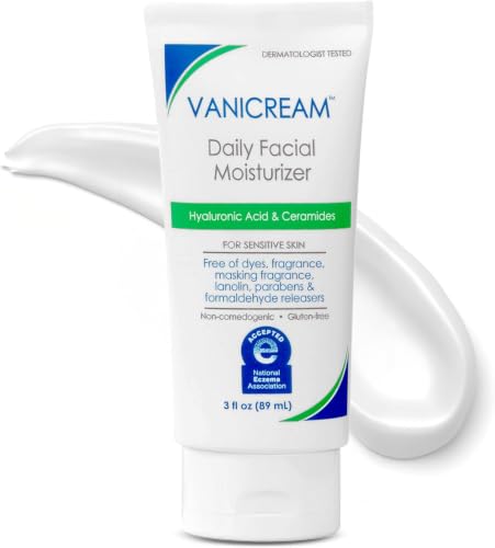 Vanicream Daily Facial Moisturizer, Lightweight, Non-Greasy, 3 Fl Oz