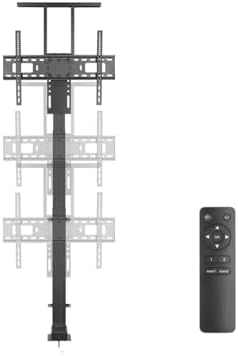 Monoprice Motorized TV Lift Stand for TVs Between 37in to 65in, Max Weight 110 Lbs, VESA Capability Up to 600x400, Includes RF Remote Control