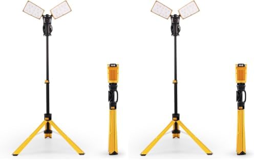 LUTEC Upgraded 5000K 15000 LM 105 W LED Work Light with Telescoping Tripod