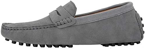 JIONS Mens Driving Penny Loafers Suede Moccasins Slip On Casual Dress Boat Shoes