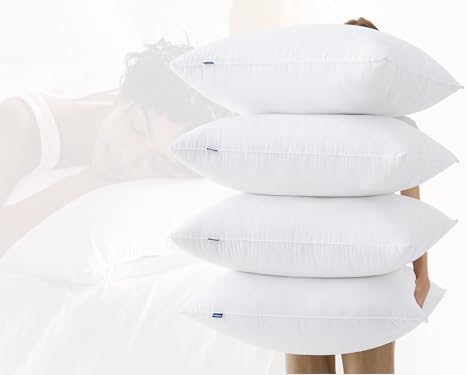 Bedsure Pillows Queen Size Set of 2 - Hotel Collection Bed Pillows for Sleeping, with Down Alternative Filling, Soft Support for Back