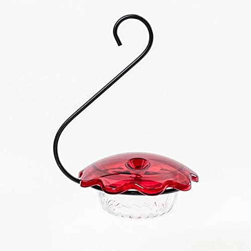 Birds Choice Hummerfest Hummingbird Feeder with Weatherguard | 12oz, Red | Built-In Ant Moat Protects Nectar, Rain Cover Keeps Feed Fresh, Easy to Fill and Clean