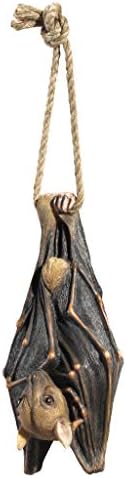 Design Toscano QM28985 Vampire Bat - Hanging Mega Bat Sculpture - Bat Figure - Halloween Bats,full color
