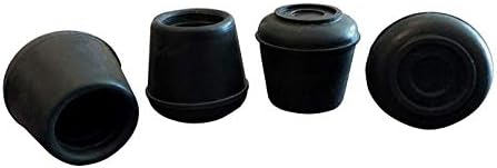 Shepherd Hardware 9126 3/4-Inch Inside Diameter Rubber Leg Tips, 4-Pack, Black