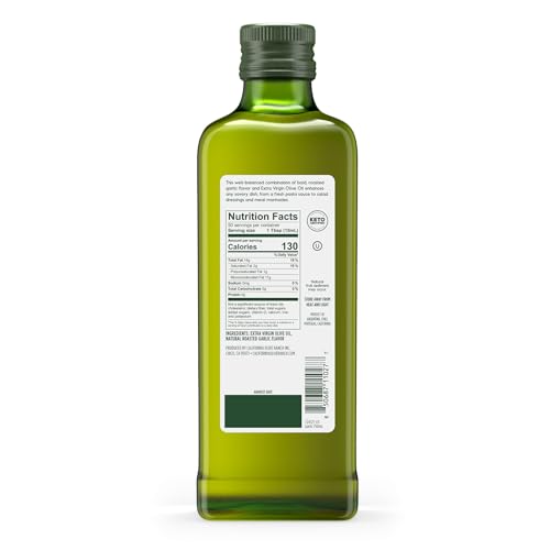 California Olive Ranch, Garlic Flavored Extra Virgin Olive Oil, 750mL (Pack of 1)