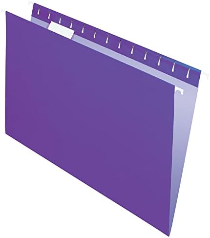 Office Depot 2-Tone Hanging File Folders, 1/5 Cut, 8 1/2in. x 14in., Legal Size, Purple, Box of 25, OD81631