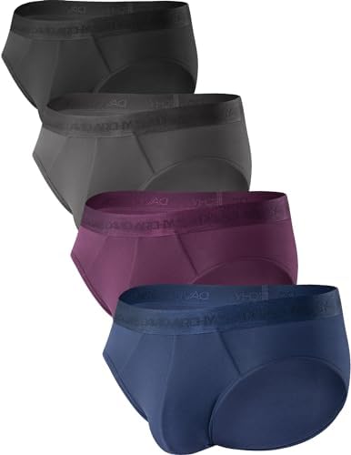 DAVID ARCHY Men's Soft Modal Briefs No Fly Support Pouch 4 or 7 Pack | Breathable moisture-wicking fabric Underwear features comfortable elastic waistbands and roomy 3D contours.