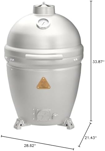 Blaze 20‑Inch Cast Aluminum Kamado Grill | Heavy-Duty 1″ Cast Aluminum Body | 20″ Hex Stainless Grates | Tongue‑and‑Groove Seal