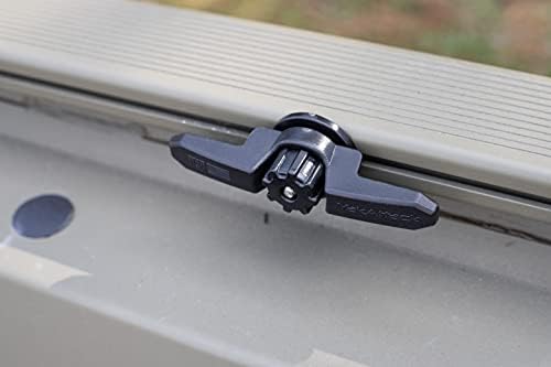 YakAttack GT Cleat XL with Turnkey Adapter | Track-Mount Line Cleat for 1/2" Rope | Fits Most Aluminum Boat Track Systems | Made in USA
