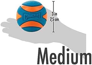 Chuckit! 6 Pack of Ultra Squeaker Ball Dog Toys, Medium, Whistles When Thrown