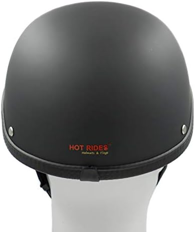 Classic ATV UTV Scooter Beanie Scull Cap Novelty (Non DOT) OSFM Flat Black