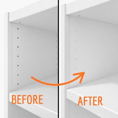 Sintrix Fab 140-Pack Plug Caps Compatible with IKEA Billy Bookcase | White Low-Profile Screw Opening Plugs for Shelf and Pre-Drilled Holes, Clean-Finish Furniture Accessories