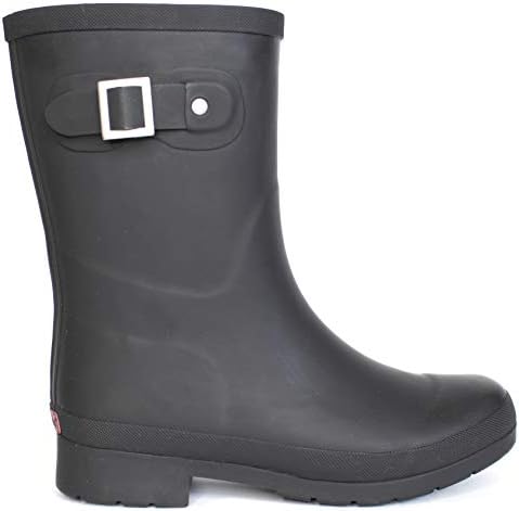 Chooka Women's Waterproof Mid-Height Faux Fur Lined Pull-On Rain Boot