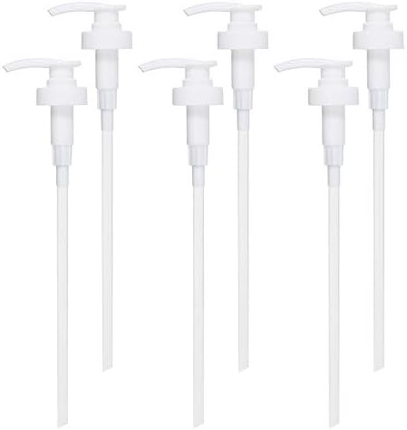 Gallon Pump Dispenser, Fits Most 1 Gallon Jugs and Containers 38/400 Pump Lid Top Replacement for Sanitizer, Lotion, Shampoo, Conditioner (6 Pack)