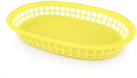 New Star Foodservice Fast Food Baskets, 10.5 x 7 Inch, Set of 12, Yellow