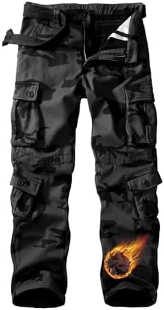TRGPSG Men's Fleece Lined Hiking Cargo Pants