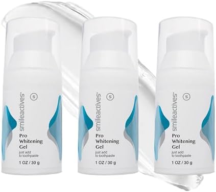 Smileactives Teeth Whitening Gel Hydrogen Peroxide for All Toothpaste 3.8oz | Removes Coffee Stains & Discoloration, 90-Day Supply, Whiter Smile in Days
