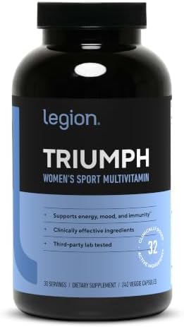 LEGION Triumph Men's Sport Vitamin - Complete Multivitamin for Men - Daily Vitamins for Men to Boost Health and Performance - Men's Multivitamin with 21 Vitamins & Minerals - 30 Servings