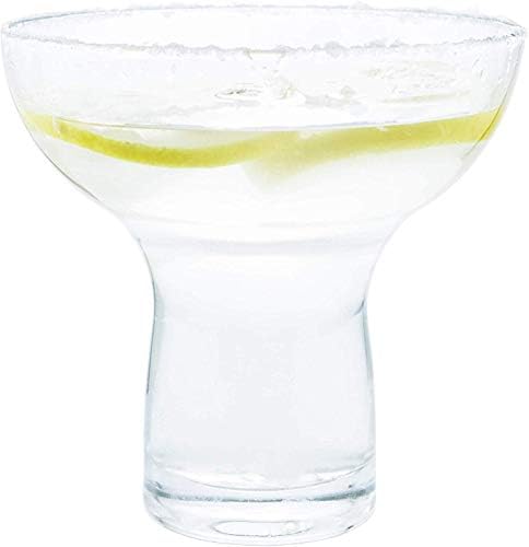 Chefcaptain Margarita Glasses Set Of 4, XXlarge 16oz Stemless Lead-Free Thick Clear Glass With Heavy Base, For Martini, Daiquiri, Frozen Cocktails