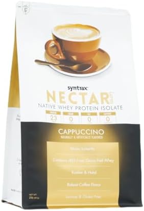 Syntrax Nectar Lattes 100% Whey Protein Isolate Powder, Cappuccino, 2 lb