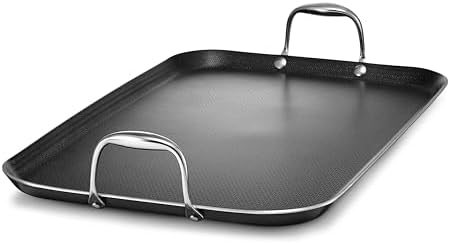 HexClad 12" Hybrid Nonstick Griddle Pan, BBQ, Dishwasher and Oven Safe