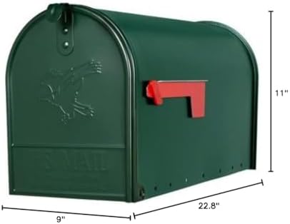 Post Mounted Mailbox Color: Green