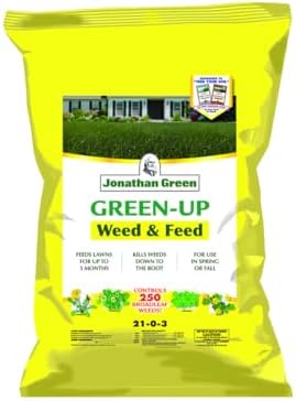 Jonathan Green (12345) Green-Up Weed & Feed - 21-0-3 Grass Fertilizer & Weed Killer (15,000 Sq. Ft.)