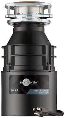 InSinkErator Badger 1 Garbage Disposal with Power Cord, Badger Series 1/3 HP Continuous Feed Food Waste Disposer