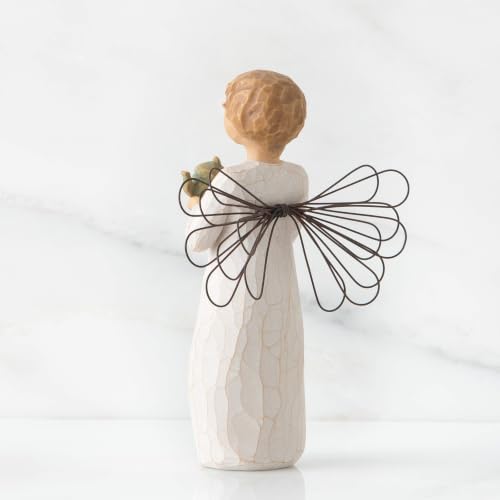 Willow Tree Angel of The Spirit, Sculpted Hand-Painted Figure | Hand-Painted Angel Figurine, Celebrating Friendship, Nature and Everyday Blessings, Sculpted by Artist Susan Lordi