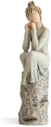 Willow Tree Quietly, Sculpted Hand-Painted Figure | Cast from a Susan Lordi Original Carving, Gift Offering Comfort, Peace, Support and Inner Strength, Includes Enclosure Card