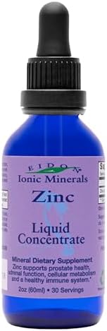 Eidon Ionic Minerals - Liquid Zinc Concentrate, Ionic Zinc Sulfate - 2 oz | Supplement Drops for Men, Women, & Kids, Support Immune System, Hair and Skin, Liver and Kidney Health
