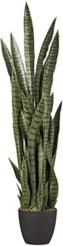 Nearly Natural 48 in Artificial Sansevieria Snake Plant with Pot