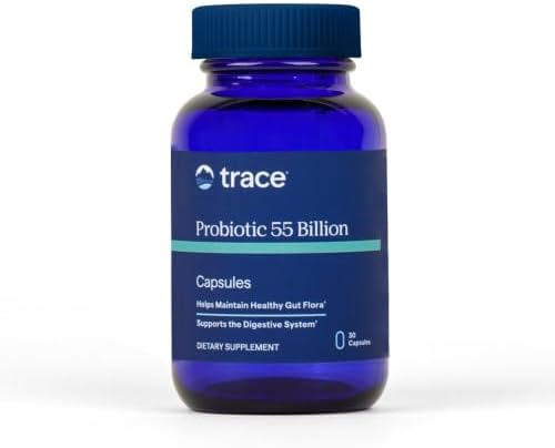 Trace Minerals Probiotic 55 Billion CFU, 30 Capsules | Multi-strain Lactobacillus and Bifidobacterium, enteric-coated delayed release, 1 daily capsule