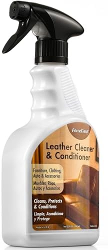 ForceField 2-in-1 Leather Cleaner & Conditioner (22oz) - Restores Natural Oils, Removes Stains and Hides Scuffs - Safe for Finished Leather