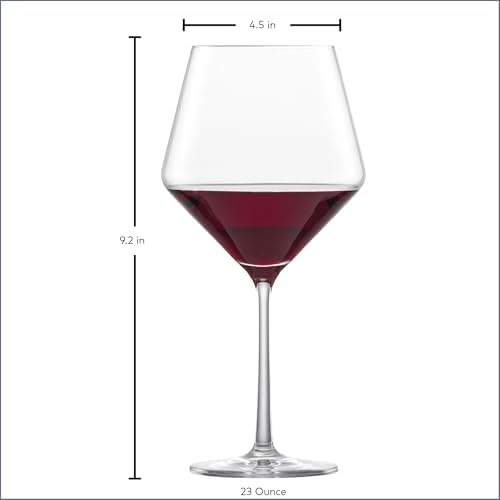 ZWIESEL GLAS Pure Burgundy Red Wine Glass (Set of 2), Burgundy Glasses for Red Wine, Dishwasher-Safe Tritan Crystal Glasses