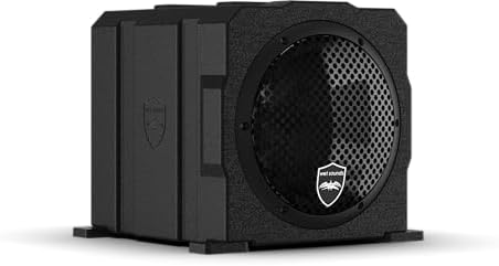 Wet Sounds | Stealth AS-8 | High Efficiency, 8" Active Marine Powered Subwoofer with Built-in 350 Watt Amp | Remote Level Control Included (Black)